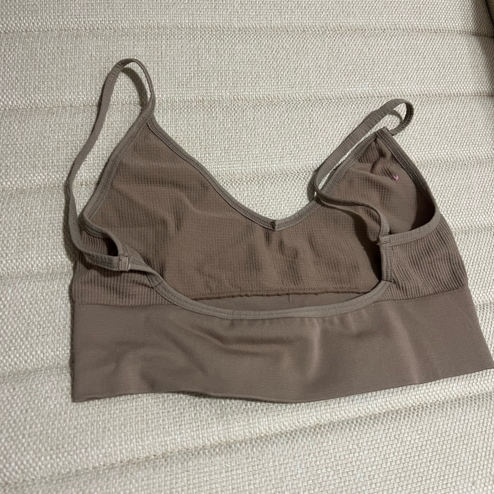 Tan Ribbed Bralette/Top - Picture 2 of 2